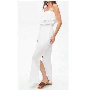 Michael Stars Tara Double Gauze Strapless Maxi Dress in White.